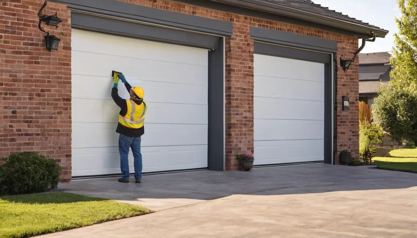 Independent garage door provider installing a new door on a older home in Waconia
